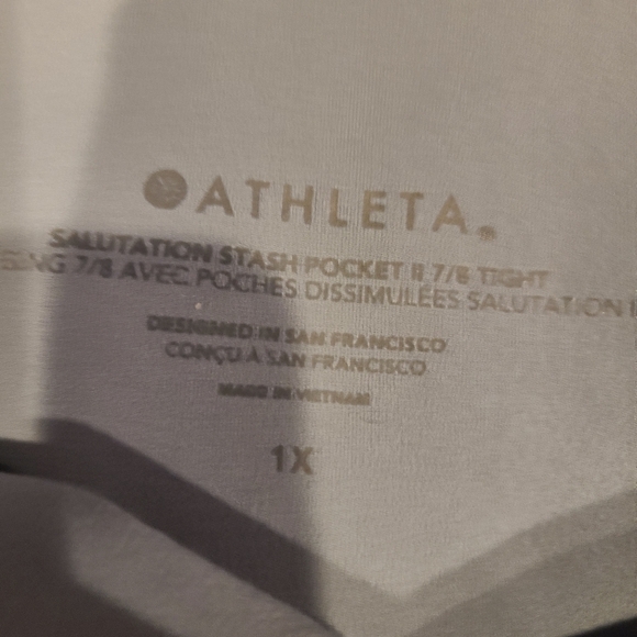 Athleta Salutation Stash Pocket II 7/8 Tight Ice Blue - Picture 4 of 8